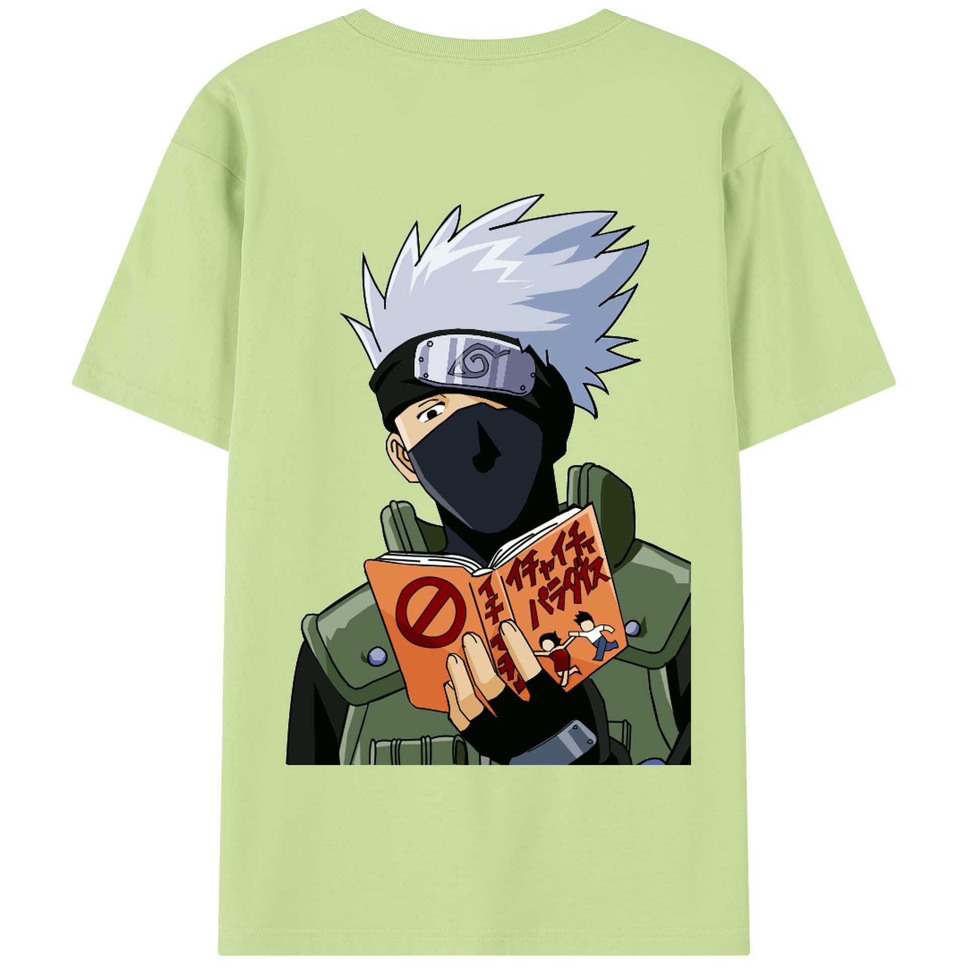 （画像用） NARUTO -ナルト- はたけ カカシ Hatake Kakashi 綿100％半袖Tシャツ（背面プリント）